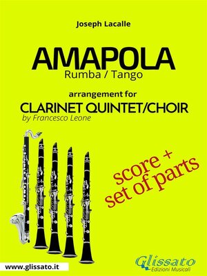 cover image of Amapola--Clarinet Quintet/Choir score & parts